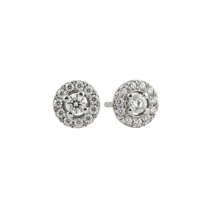 Pendientes de corazón con diamantes de 0,42 ct