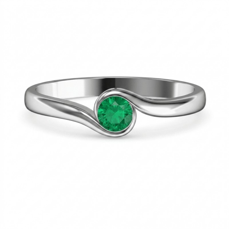 Anillo ''Sahara'' con Esmeralda