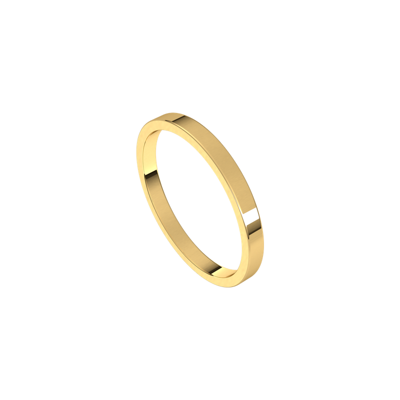Anillo clásico angulado