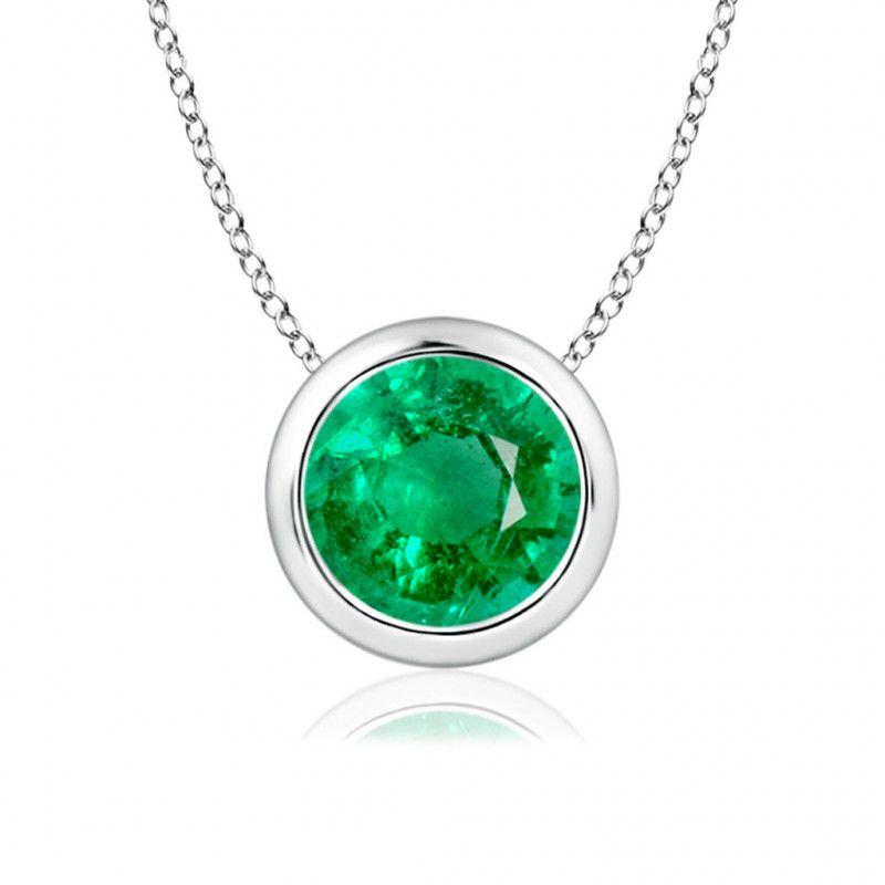 Colgante ''Halo'' con esmeralda de 0,50 ct