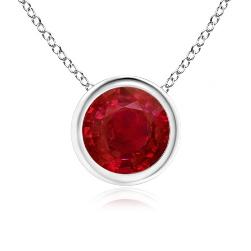 Colgante ''Halo'' con rubí de 0,05 ct